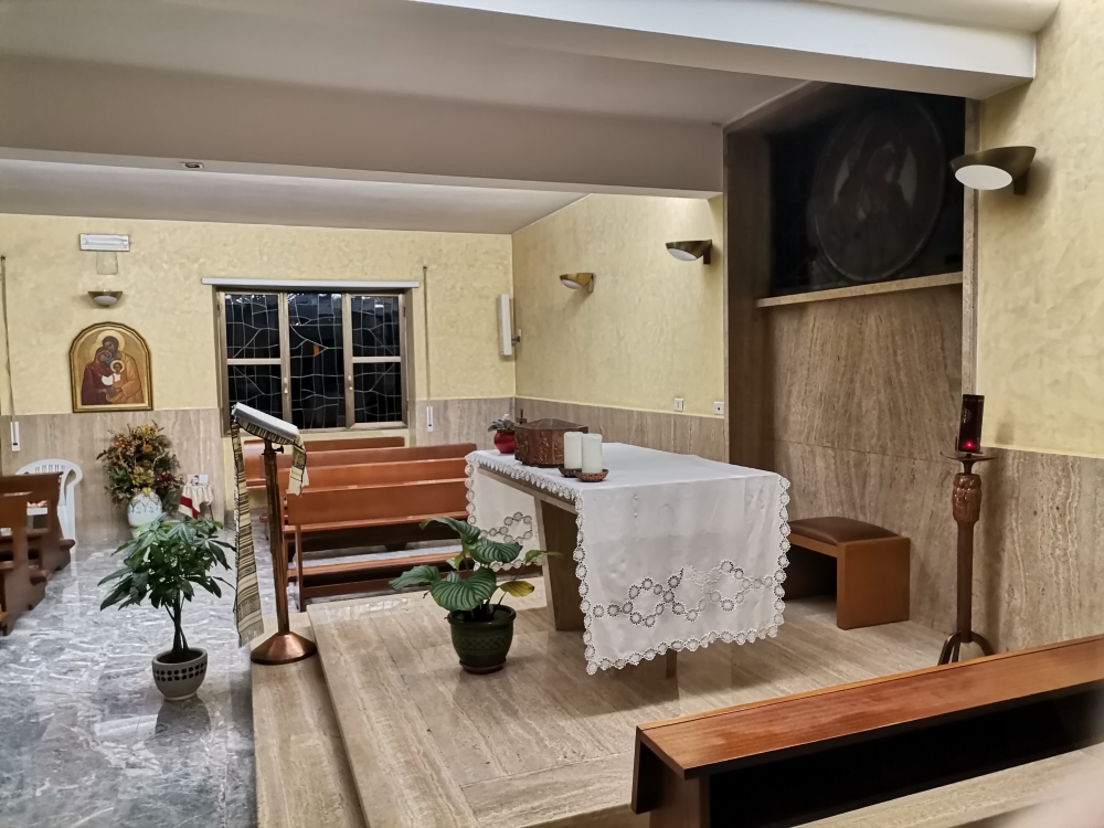 Der liebste Rückzugsort in unserer Unterkunft - auch hier wartet der Herr auf uns!