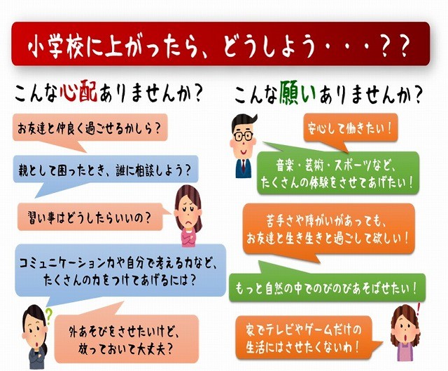 小学校にあがったらどうしよう？えぞりすクラブ