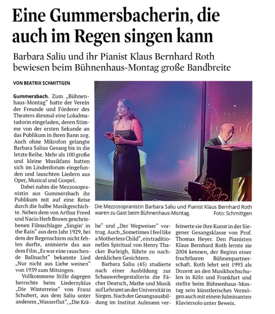 Hier befindet sich der Zeitungsartikel aus der OVZ vom 19.10.2022. Ich habe mich sehr über die tolle Kritik von Beatrix Schmittgen gefreut! Danke für das angenehme Interview! Und schade, dass Sie nach der Pause nicht mehr dabei sein konnten.