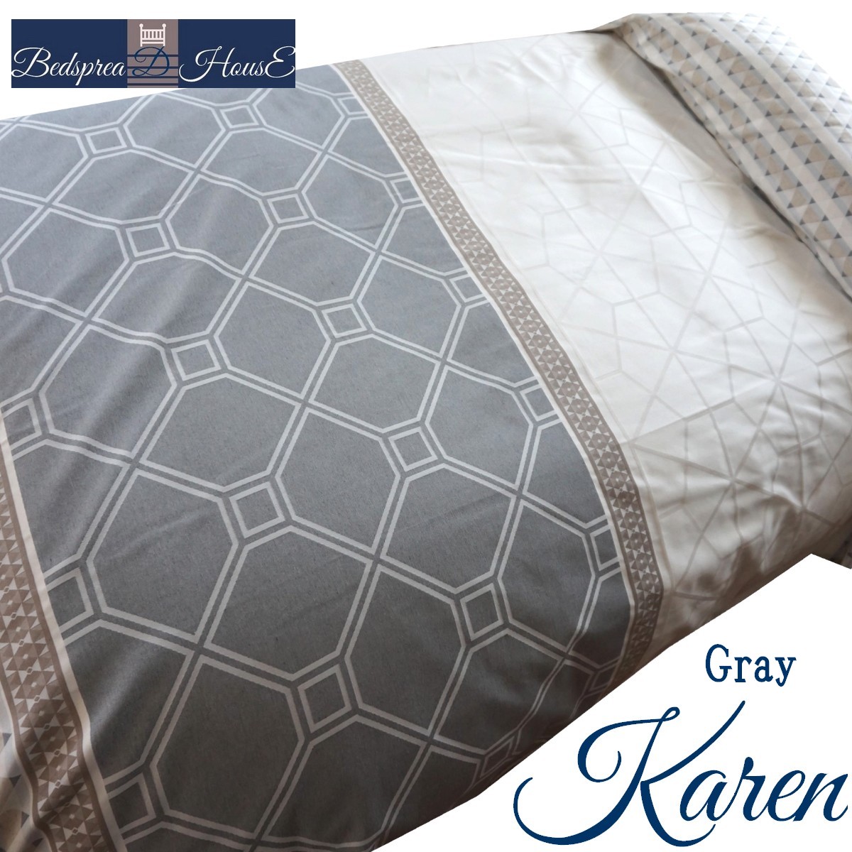ベッドスプレッド カレン グレー - bedspreadhouse ページ！