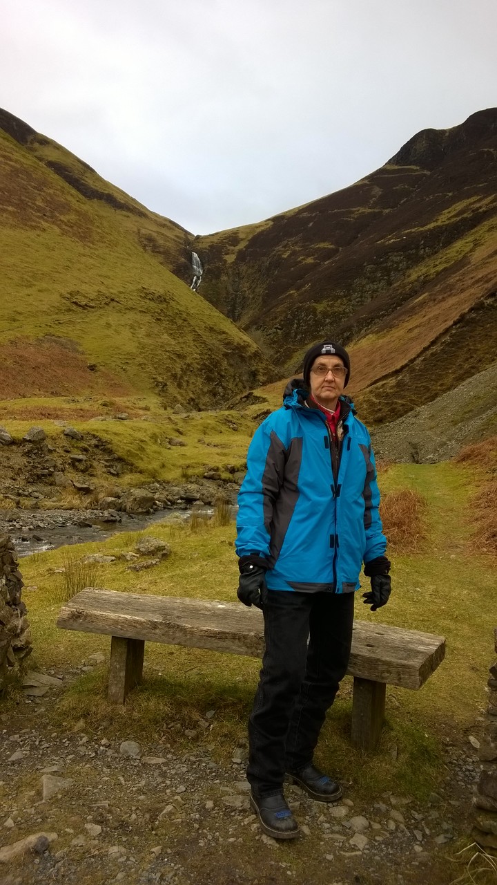 Me in front of Grey Mare's Tail