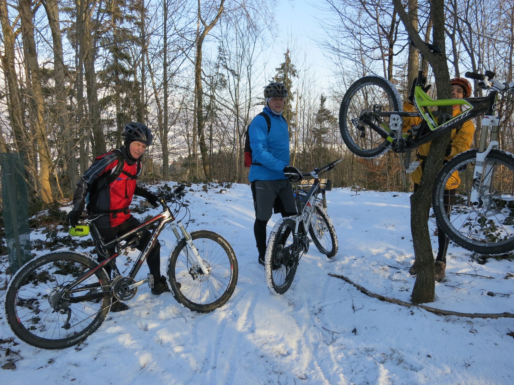 Biken im Schnee...