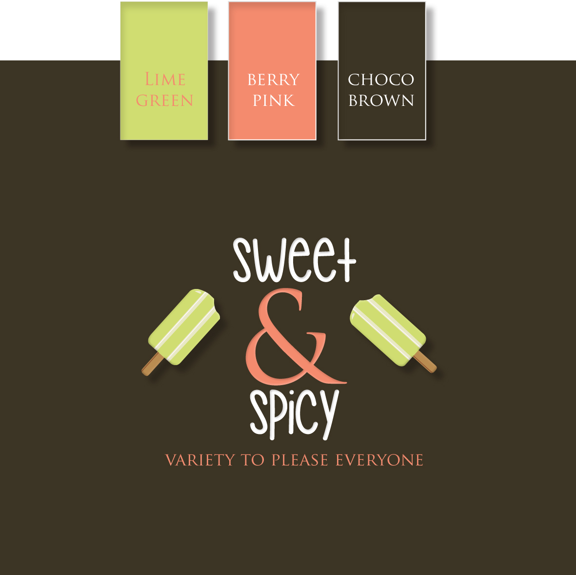 Branding design for "Sweet & Spicy" an US icecream & latinsnacks restaurant