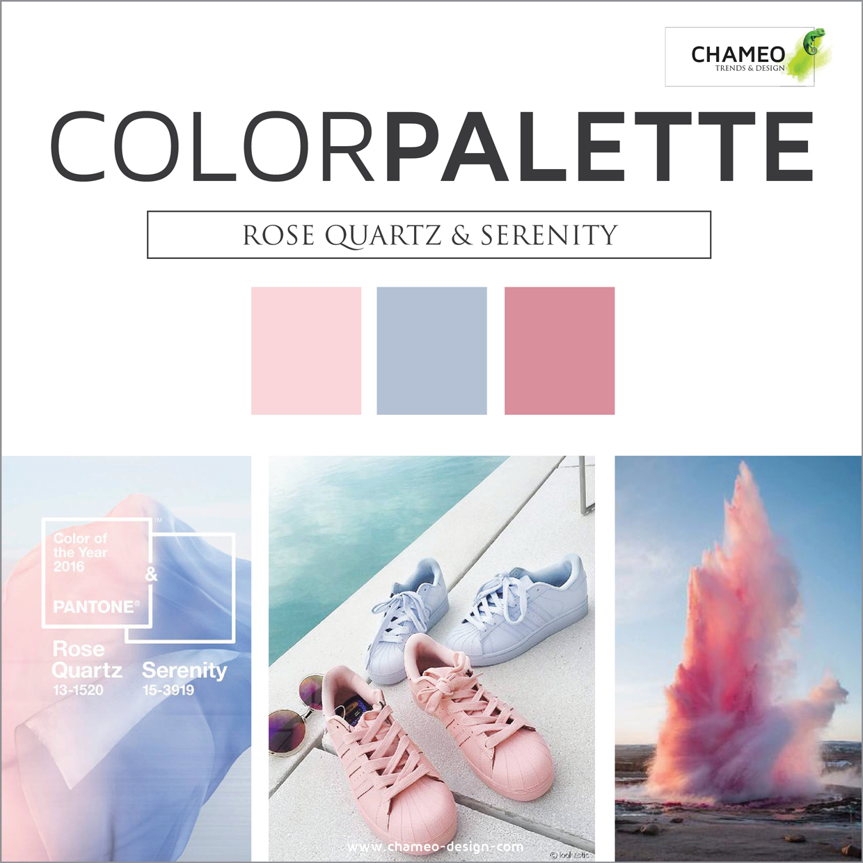 Pantone trend rose quartz & serenity 