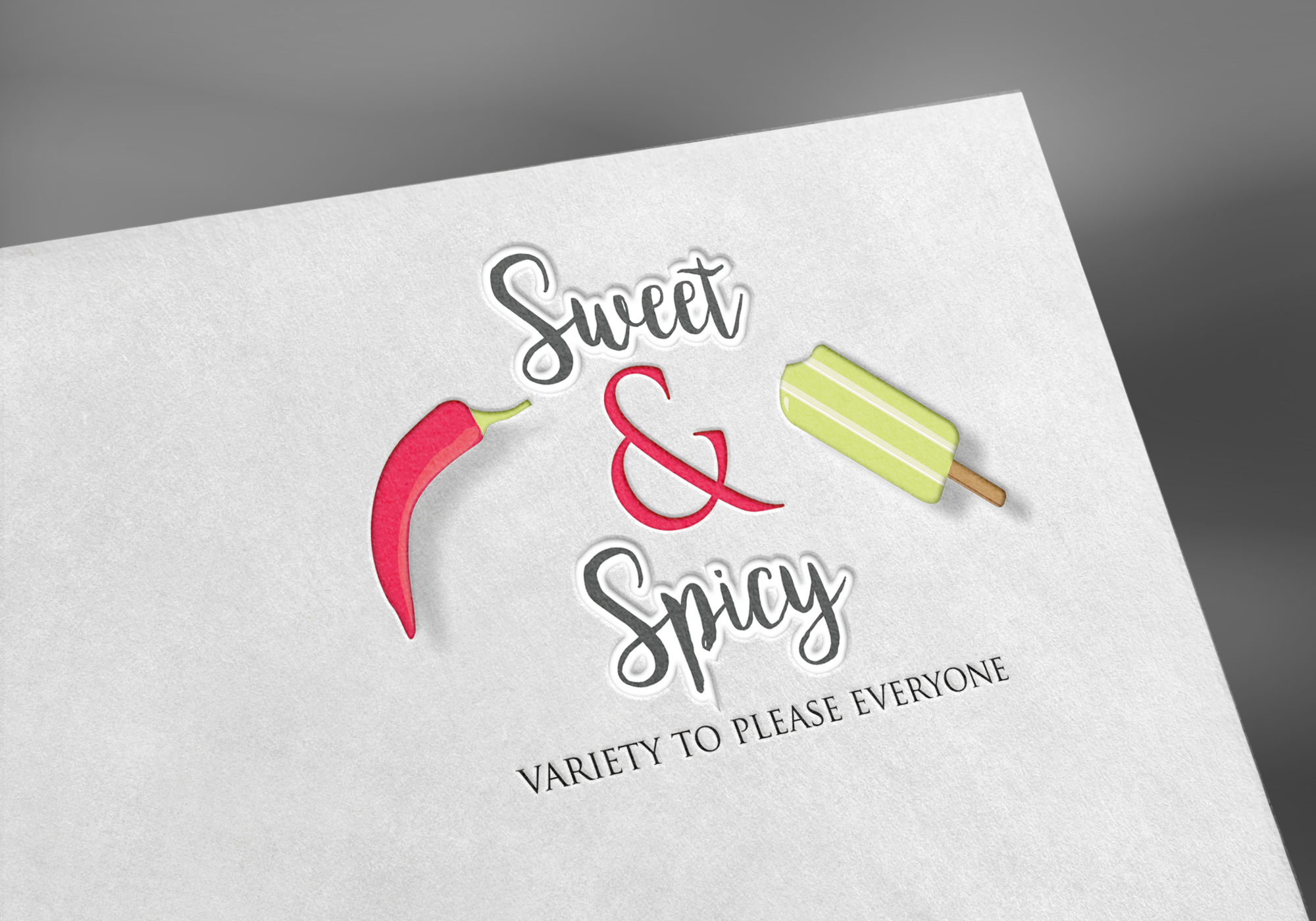 Branding design for "Sweet & Spicy" an US icecream & latinsnacks restaurant