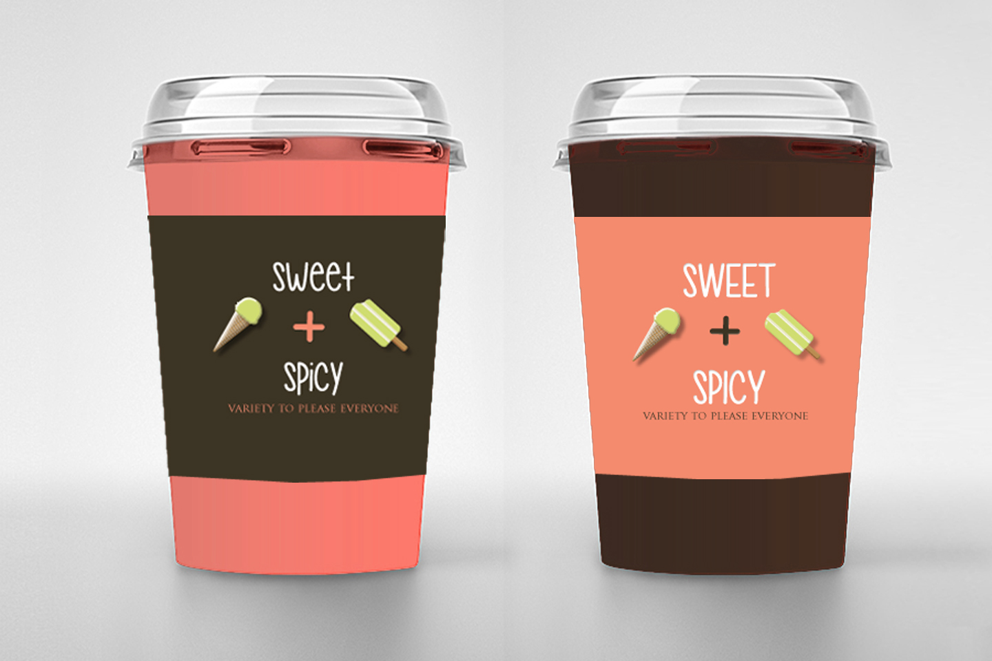 Branding design for "Sweet & Spicy" an US icecream & latinsnacks restaurant