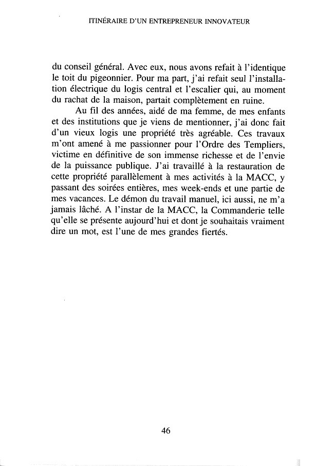 G. Lavrard - " Itinéraire d'un entrepreneur innovateur " - 1997 p.46