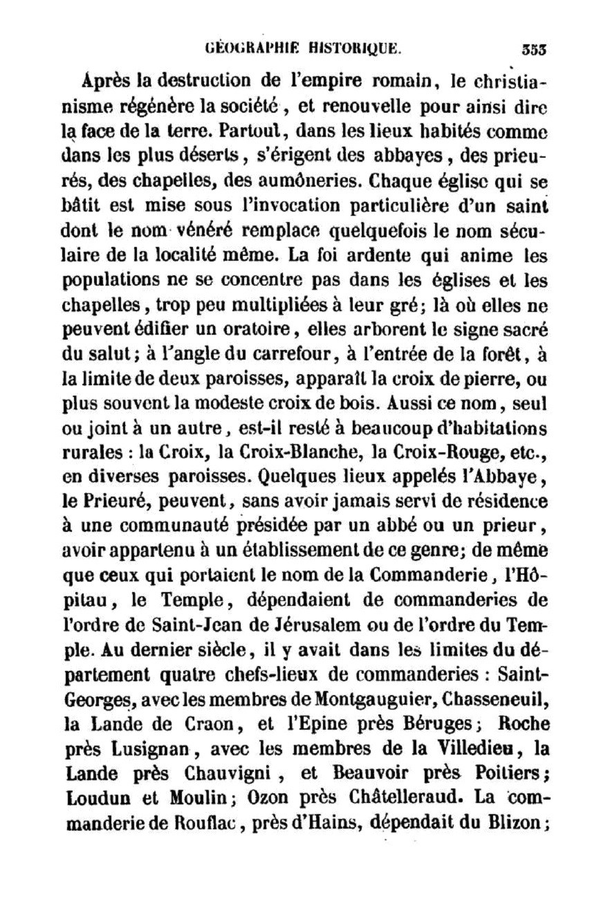 Rédet - Observations sur les noms de lieux dans le departement de la Vienne – 1846 - p.353