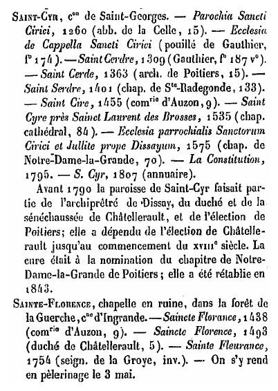 Rédet 1881 " Dictionnaire topographique de la Vienne " citations de la Commanderie d'Auzon