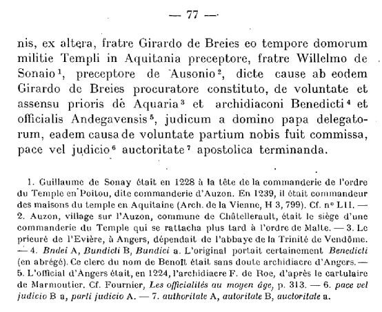 Archives Historiques du Poitou Tome XLIV - 1923 - Documents concernant la ville de Poitiers 1063-1327 - page 77