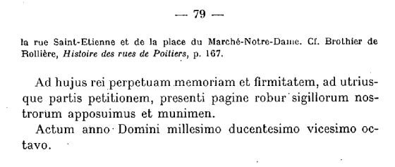 Archives Historiques du Poitou Tome XLIV - 1923 - Documents concernant la ville de Poitiers 1063-1327 - page 79