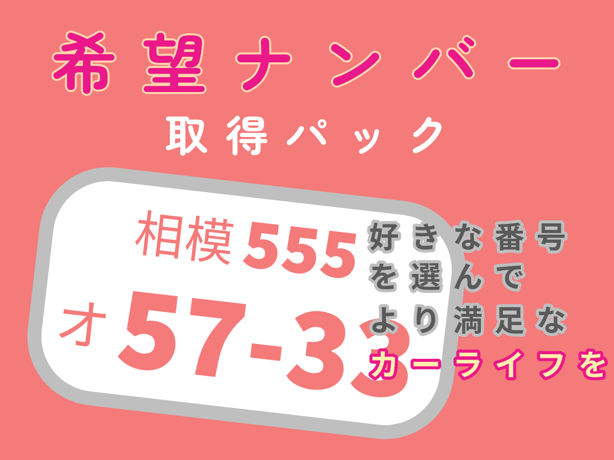 購入オプション - 希望ナンバープレート取得について