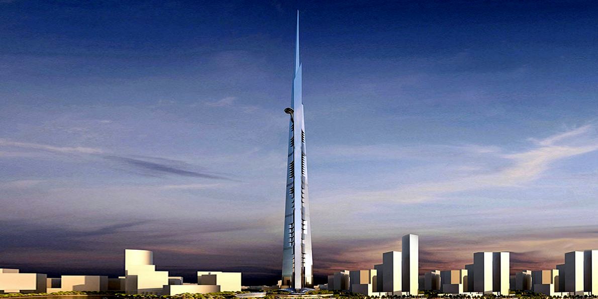 Und mit Bauende im 2019 sollte der dannzumal mit unglaublichen 1007m höchste Scyscraper Jeddah Tower in Dschidda zu stehen kommem!