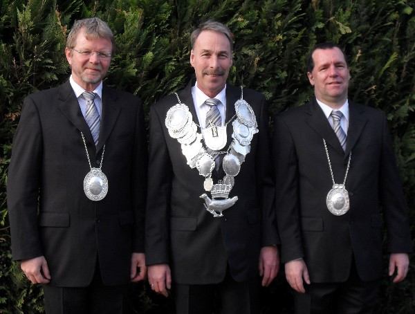 Schützenkönig Helmut Porta - Minister Claus-Dieter Landolt & Thomas Funken 
