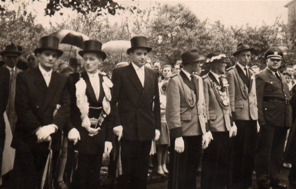 Schützenkönig Helmut Dahmen - Minister Peter Odenthal & Peter Nägel