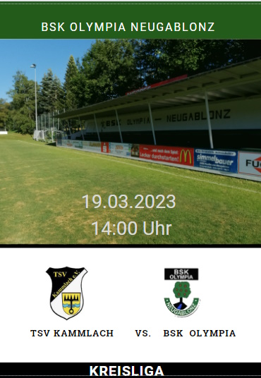 Auftaktspiel beim TSV Kammlach bskolympia1s Webseite!