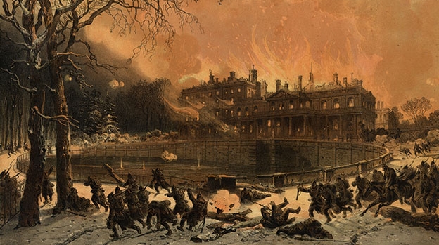 das brennende Schloss 1870