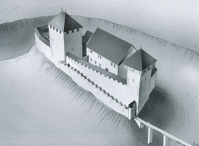 Rekonstruktion der Burganlage von R. Mayrock, Kempten. Amt für Archäologie TG