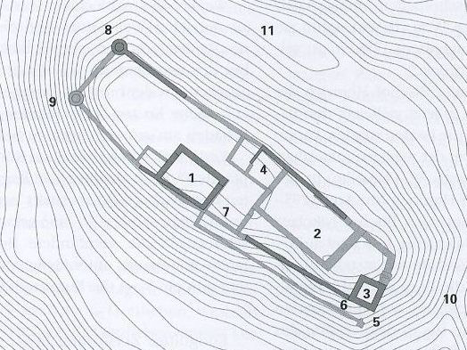 Grundriss der Burg; Zeichnung von Daniel Steiner, Amt für Archäologie TG
