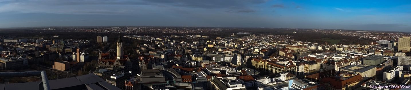 Leipzig 2016, Blick vom City-Hochhaus von Westen nach Norden