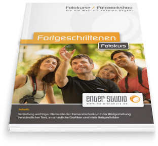 Fortgeschrittenen Fotokurs Booklet Broschüre Büchlein