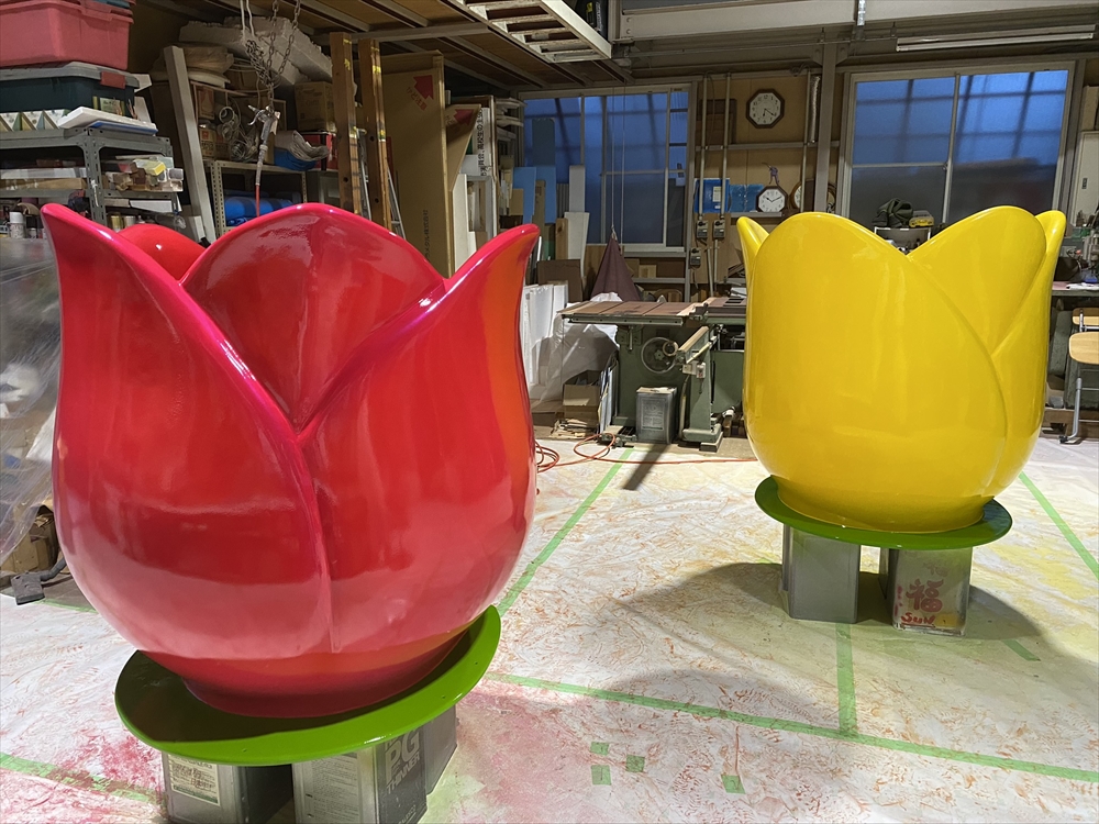 ＦＲＰ製　チューリップ　撮影用オブジェ