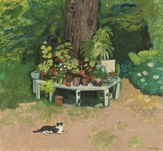 Alberto Morrocco: Cat in the garden