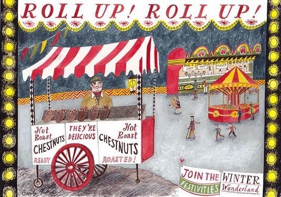 Emily Sutton: Roll up! roll up!; watercolour