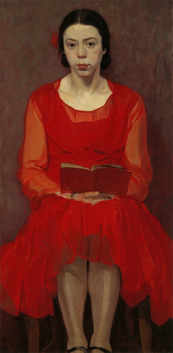 Ferdinand Andri: Girl in a red dress