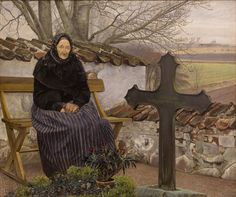 L.A.Ring: Churchyard at Flong