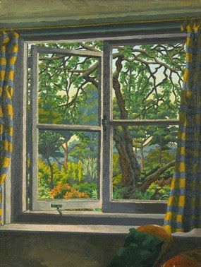 Charles Ginner: through a cottage window, Shipley, Sussex