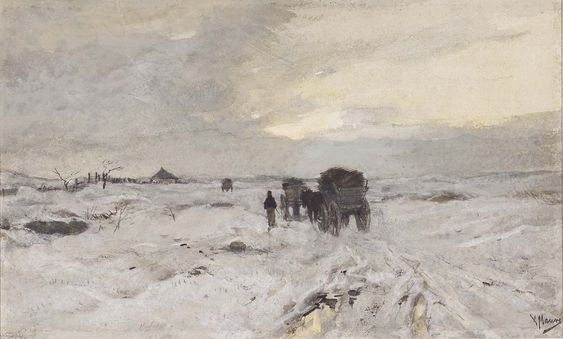 Anton Mauve: The road in the snow