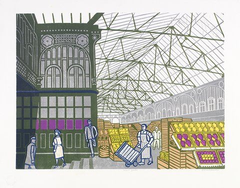 Edward Bawden: Covent Garden market