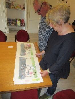 Dik Broekman of Rubinstein Publishers and me inspecting the illustrations