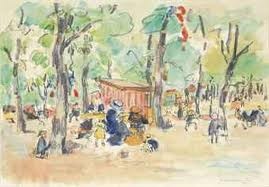 Rik Wouters: Champs Elysées, Parijs, aquarel