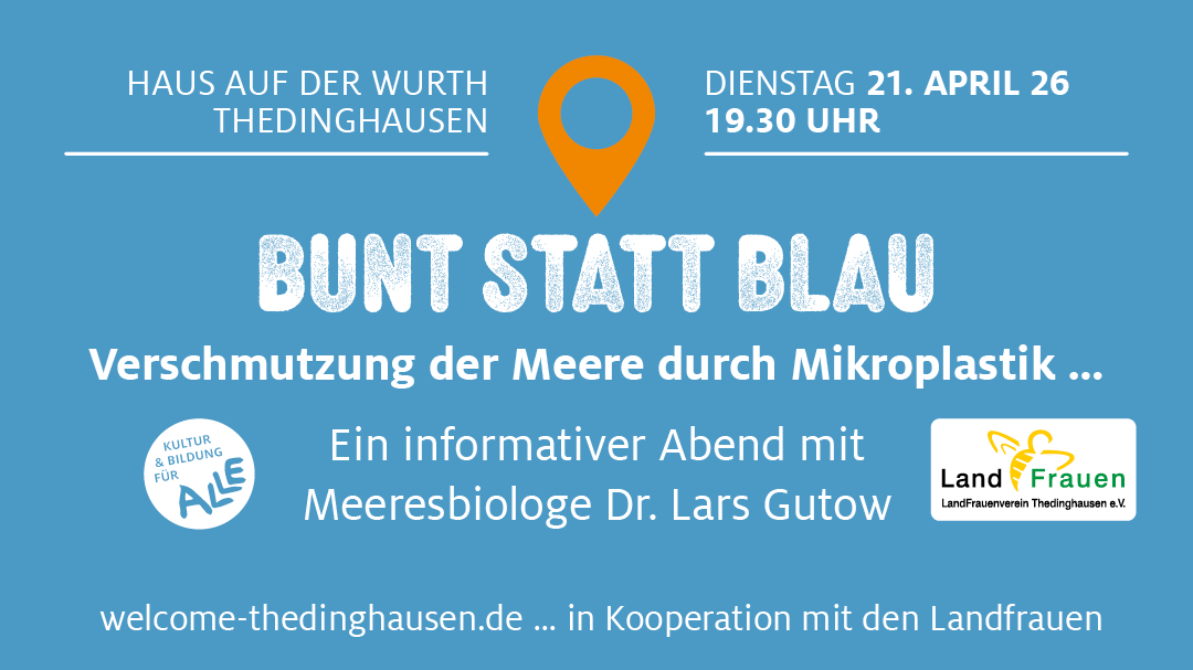 Vortrag "Bunt statt blau" am 21. April | 19.30 Uhr