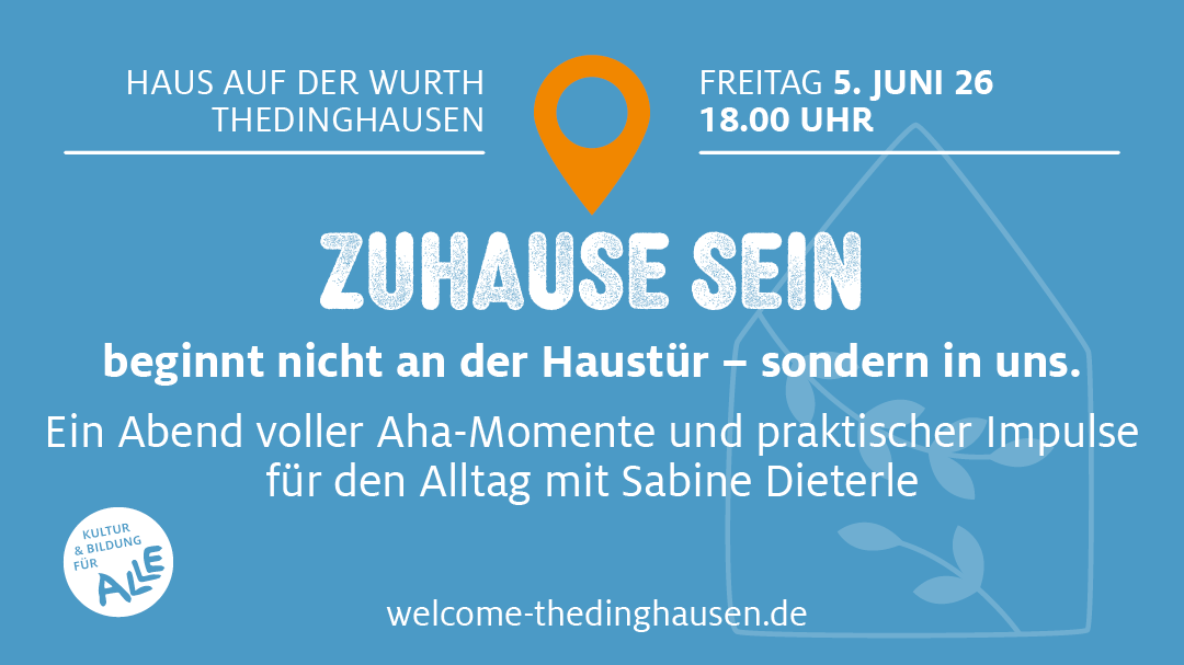 Vortrag "Zuhause sein" am 5. Juni | 18.00 Uhr