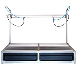 Shoe cleaner football with compressed air and water