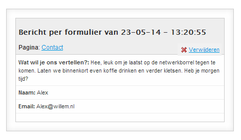 contactformulier Jimdo website