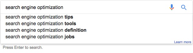 Jimdo zoekwoorden in Google