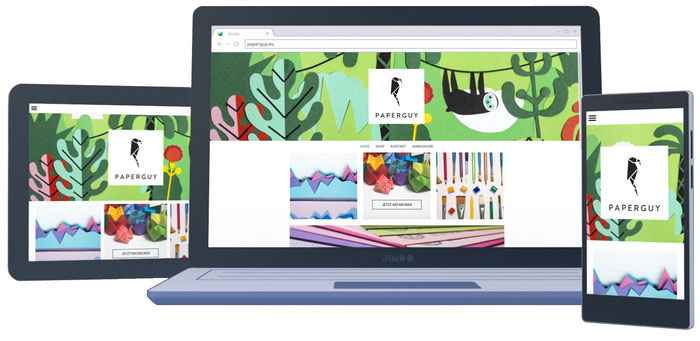 Jimdo-websites zijn allemaal responsive en zien er daarom op elk apparaat geweldig uit.
