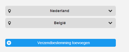 verzendkosten Jimdo webwinkel