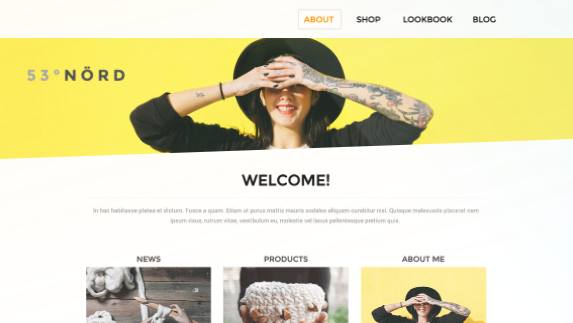 Jimdo website afstand element