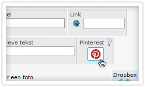 Pinterest button website