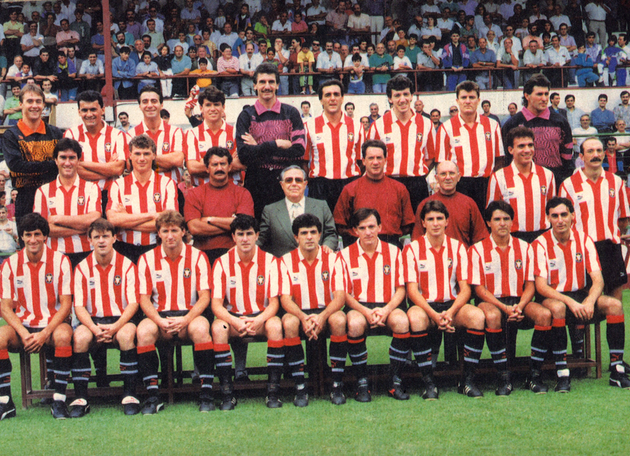 Tato Abadía, Quique Setién, Polster, Lopetegui, Poyatos y David Vidal de entrenador