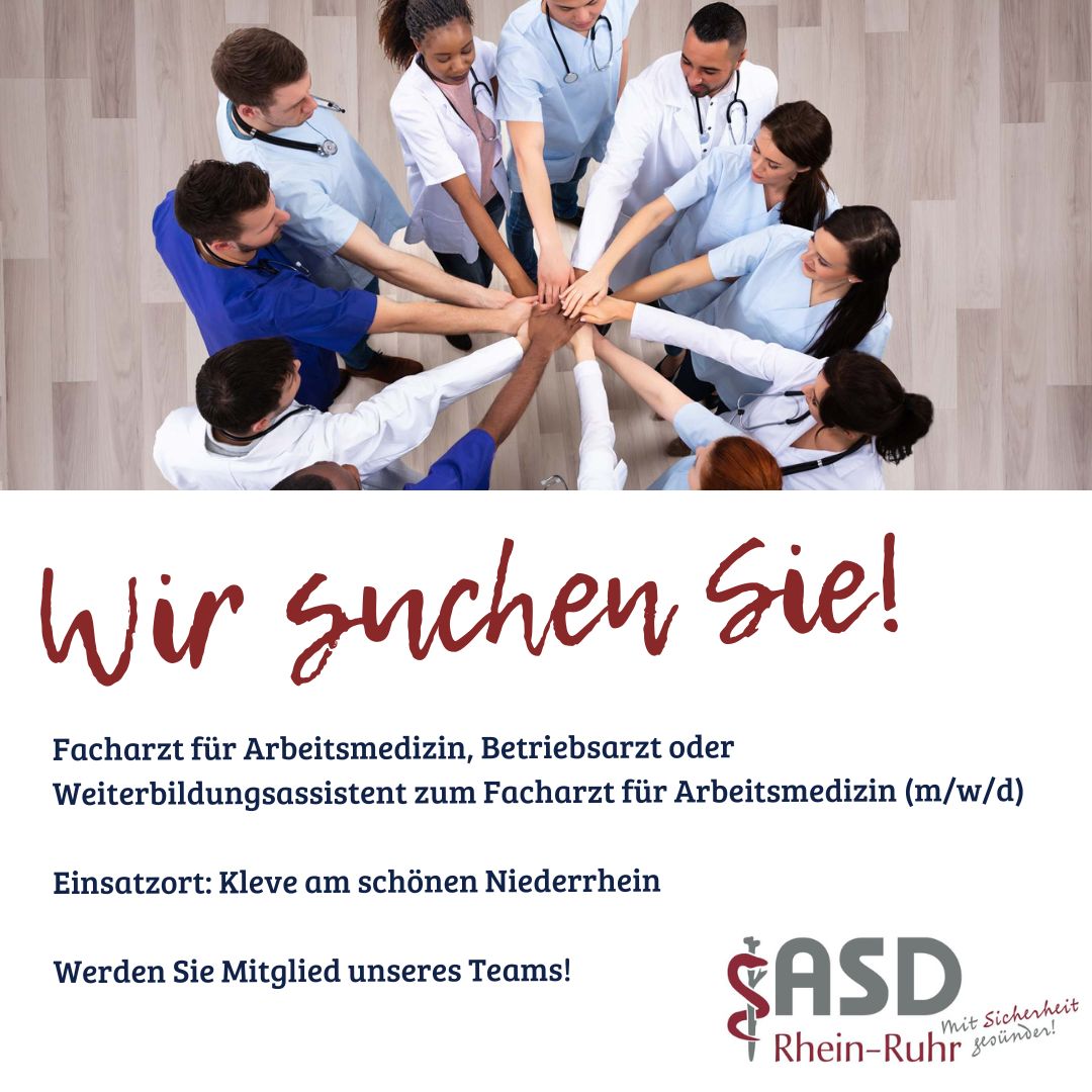 Gesucht: Betriebsarzt (m/w/d) für unser Zentrum in Kleve