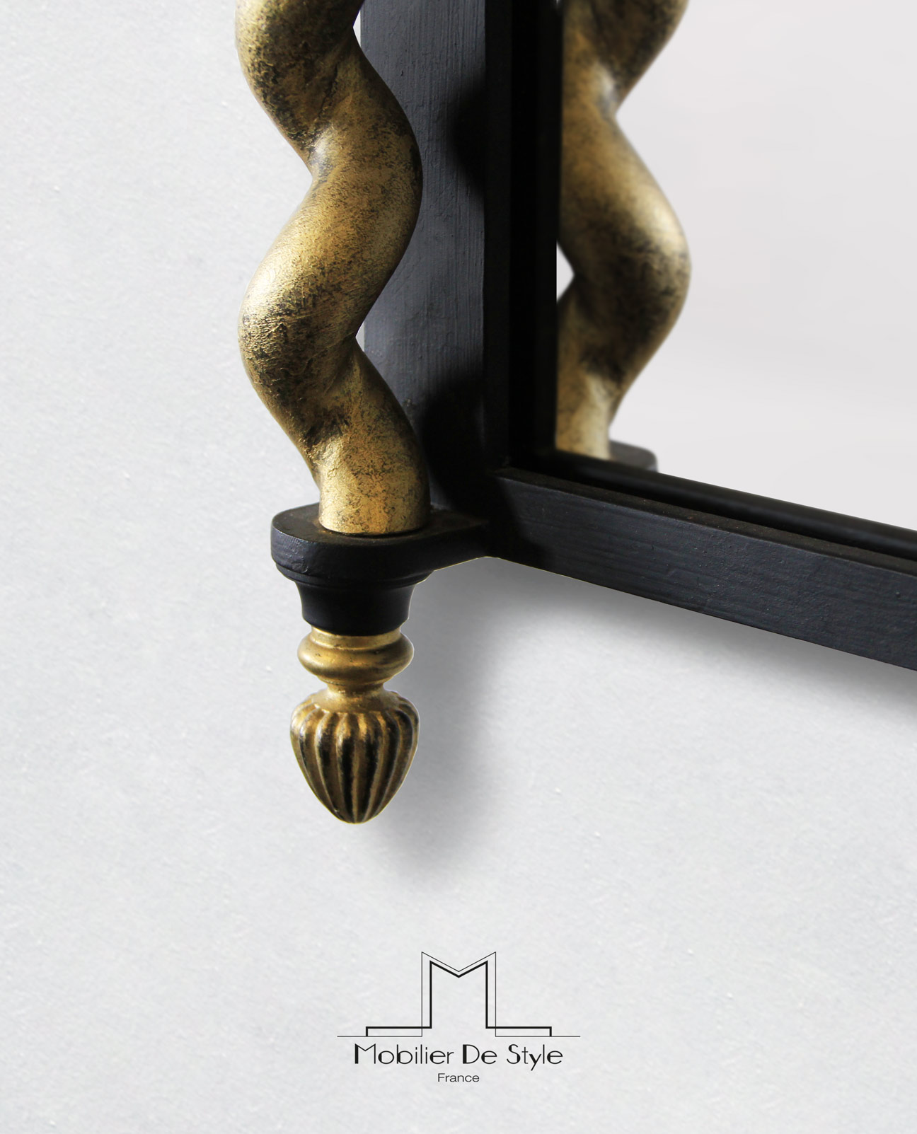 Finish 3 : Empire gold wax wrought iron and  Finish 4 : Black painted wrought iron