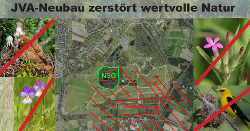 Ausschnitt eines NABU-Plakates gegen den JVA-Standort Handorf