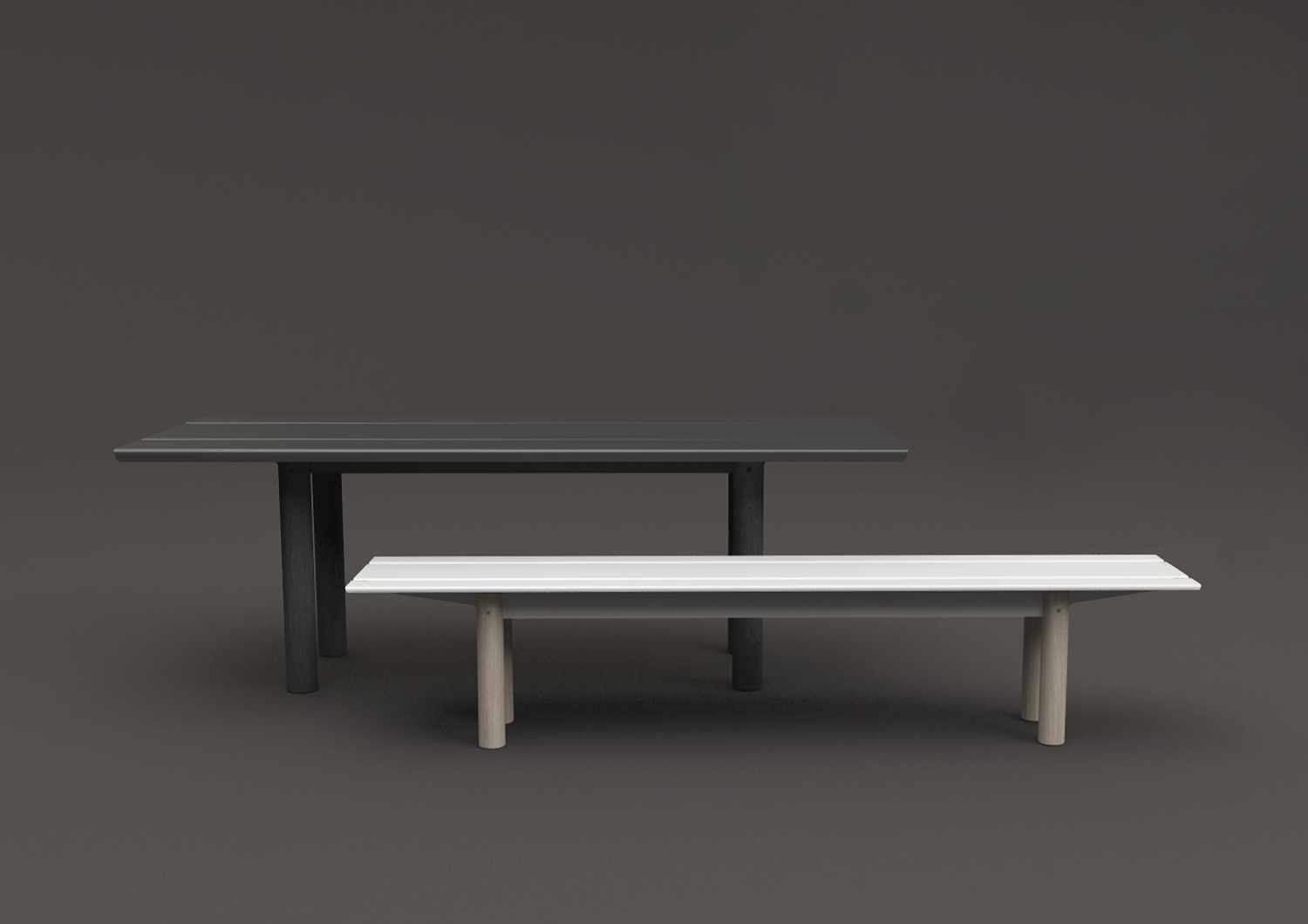 Table et banc. Pierre Dubourg 2015