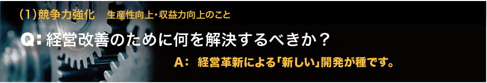 （１）工場経営、商品開発、技術開発